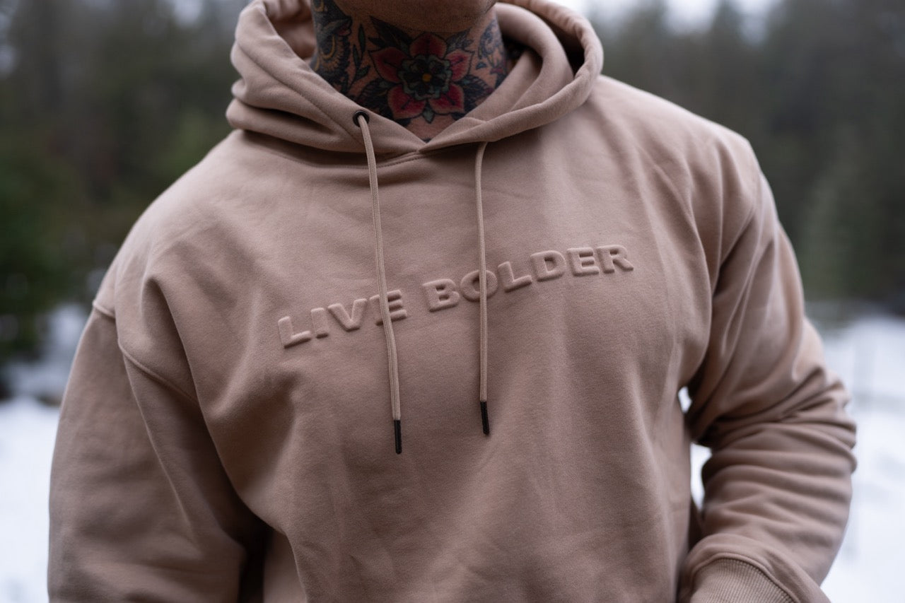 Live Bolder Limited Edition Hoodie - Cody Alford Signature Series - Sand