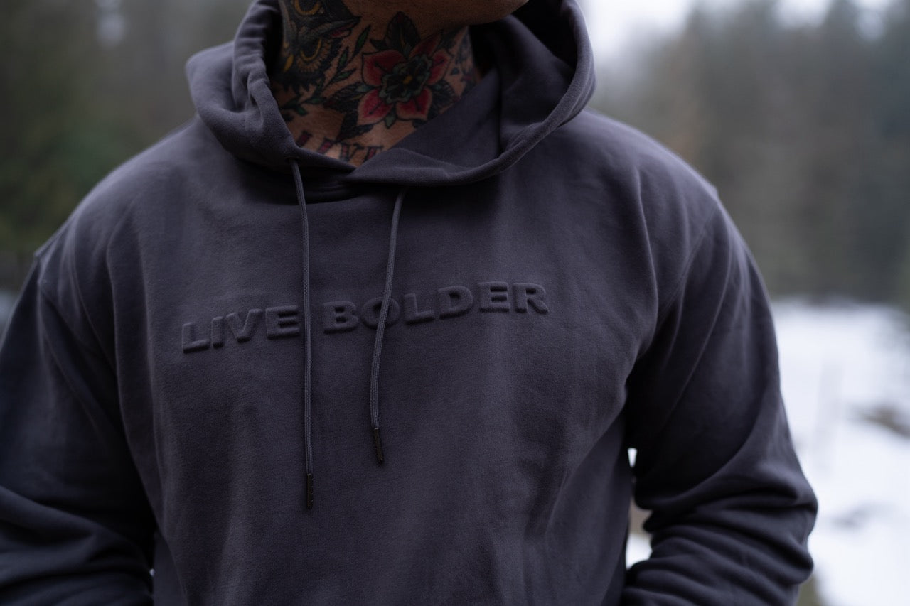 Live Bolder Limited Edition Hoodie - Cody Alford Signature Series- Stone Grey