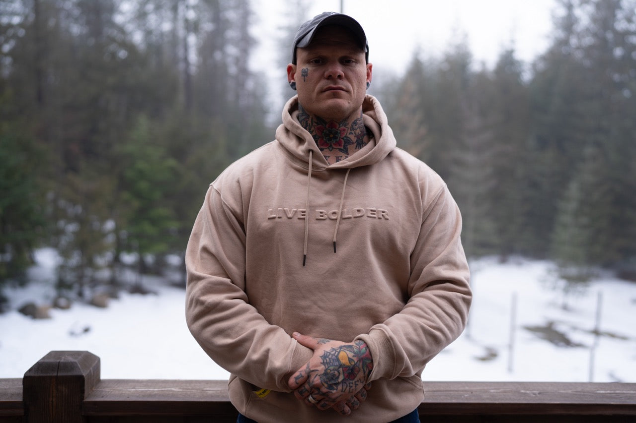 Live Bolder Limited Edition Hoodie - Cody Alford Signature Series - Sand