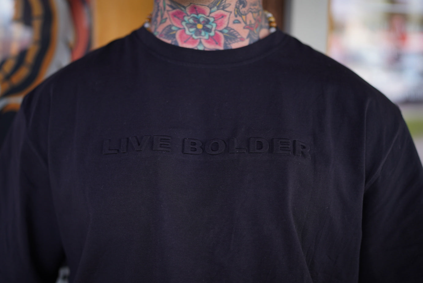 Live Bolder Pump Cover Boxy T-Shirt - Black