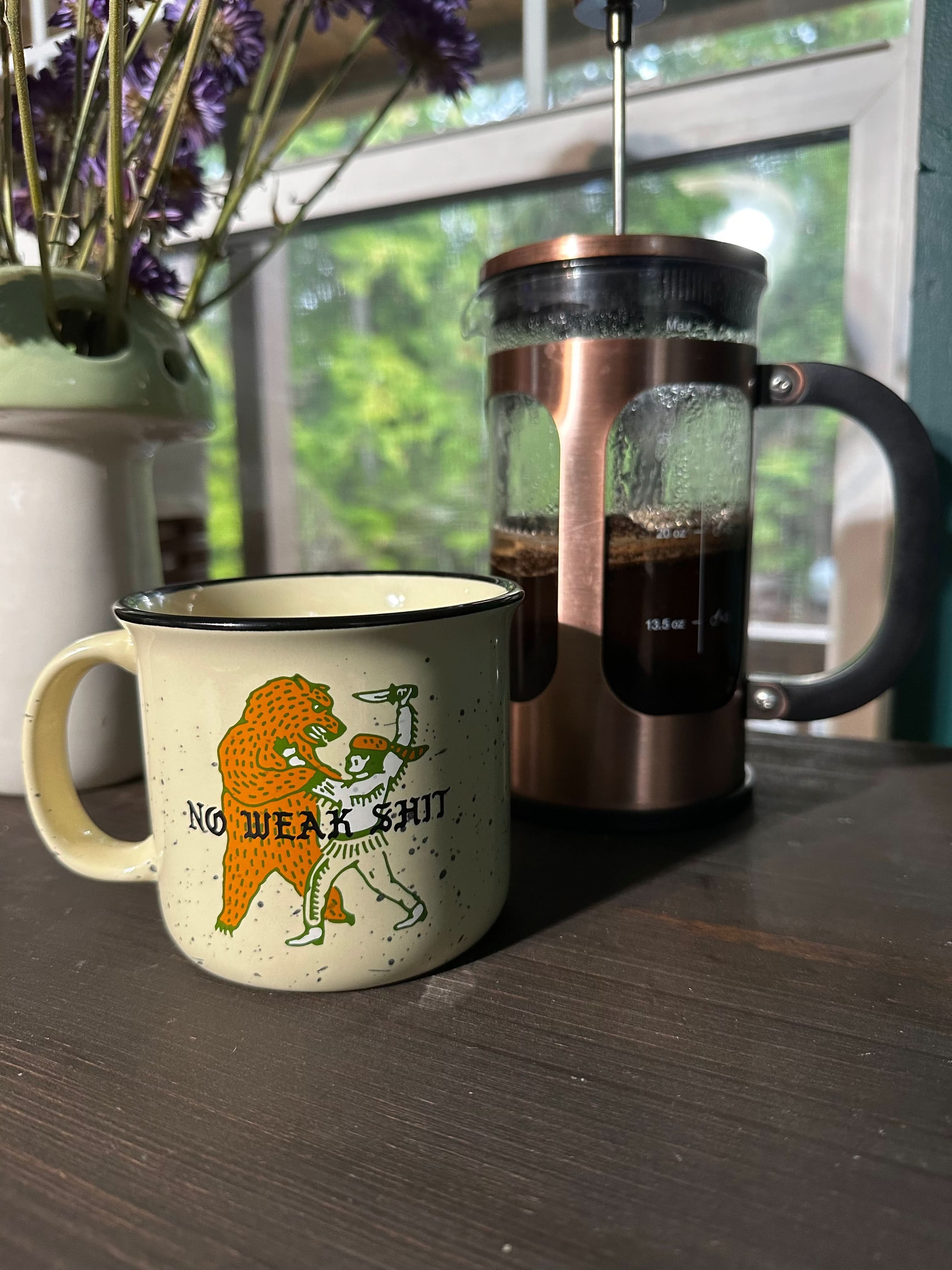 No Weak Shit Handle Coffee 14 oz Mug - We Defy The Norm