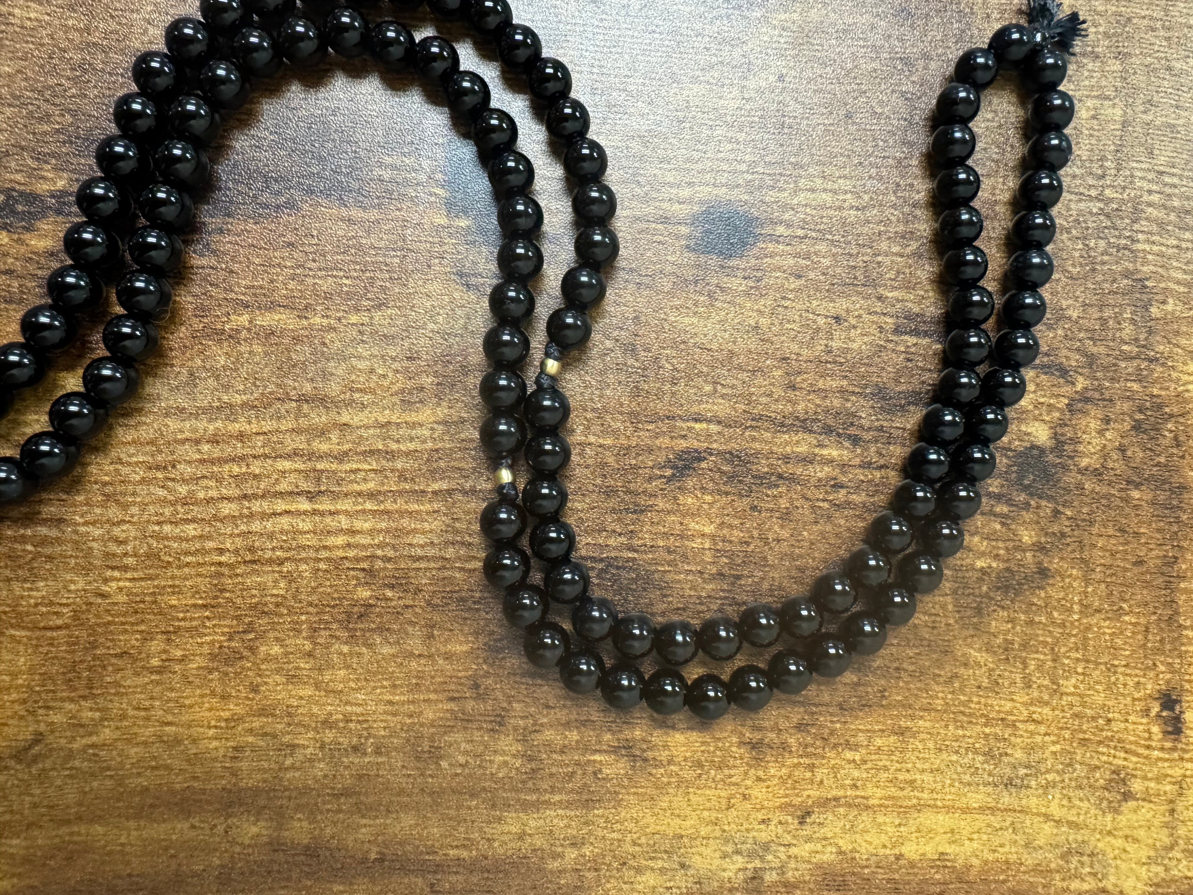 Defy Tomahawk Prayer Style Mala - Obsidian