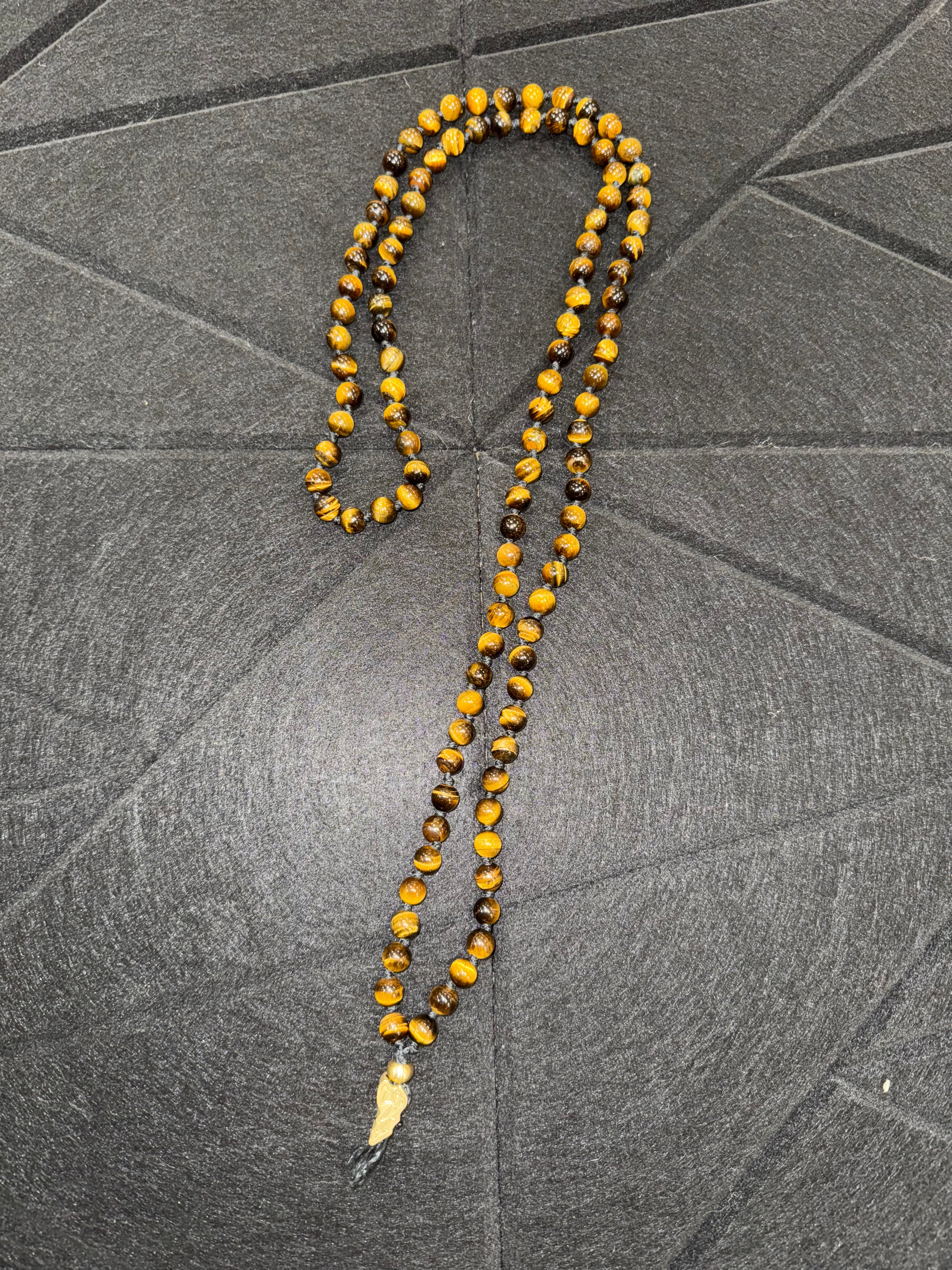 Defy Tomahawk Prayer Style Mala-Tigerseye
