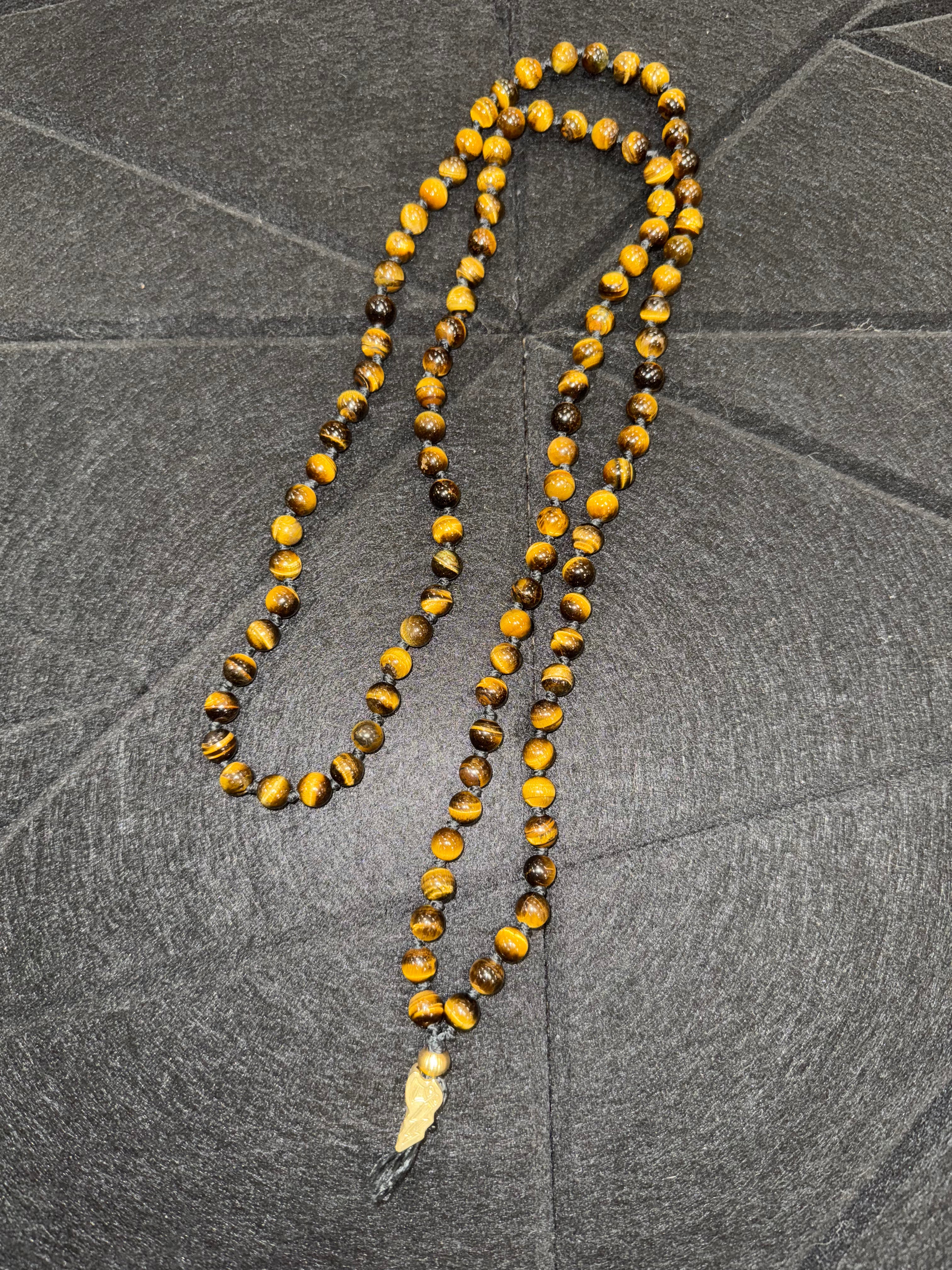 Defy Tomahawk Prayer Style Mala-Tigerseye