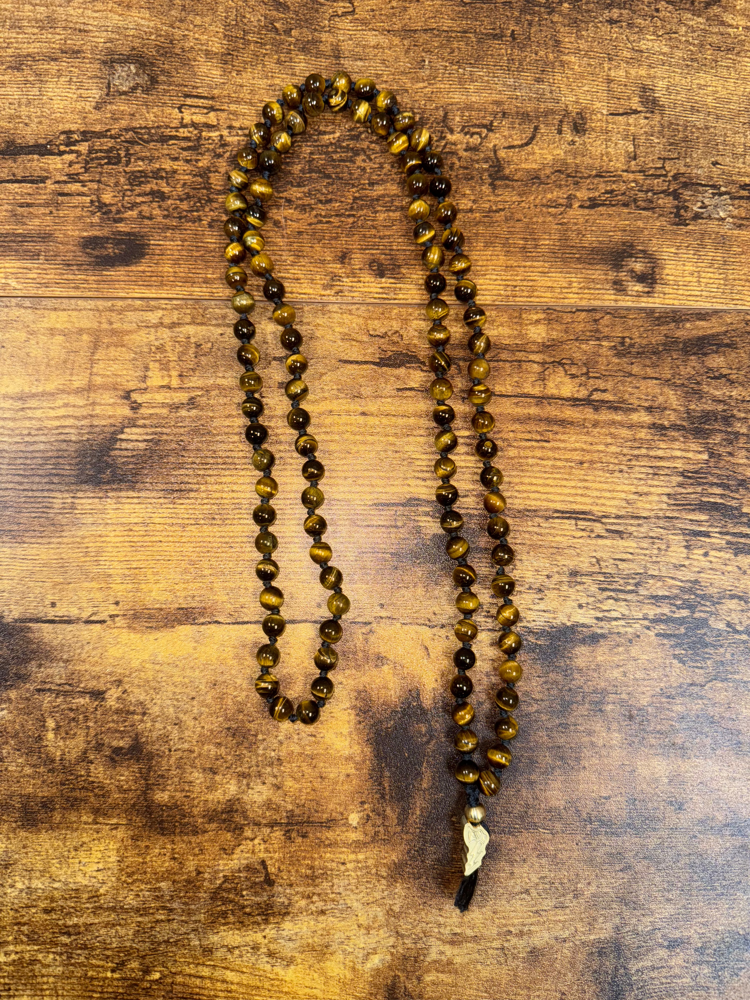 Defy Tomahawk Prayer Style Mala-Tigerseye