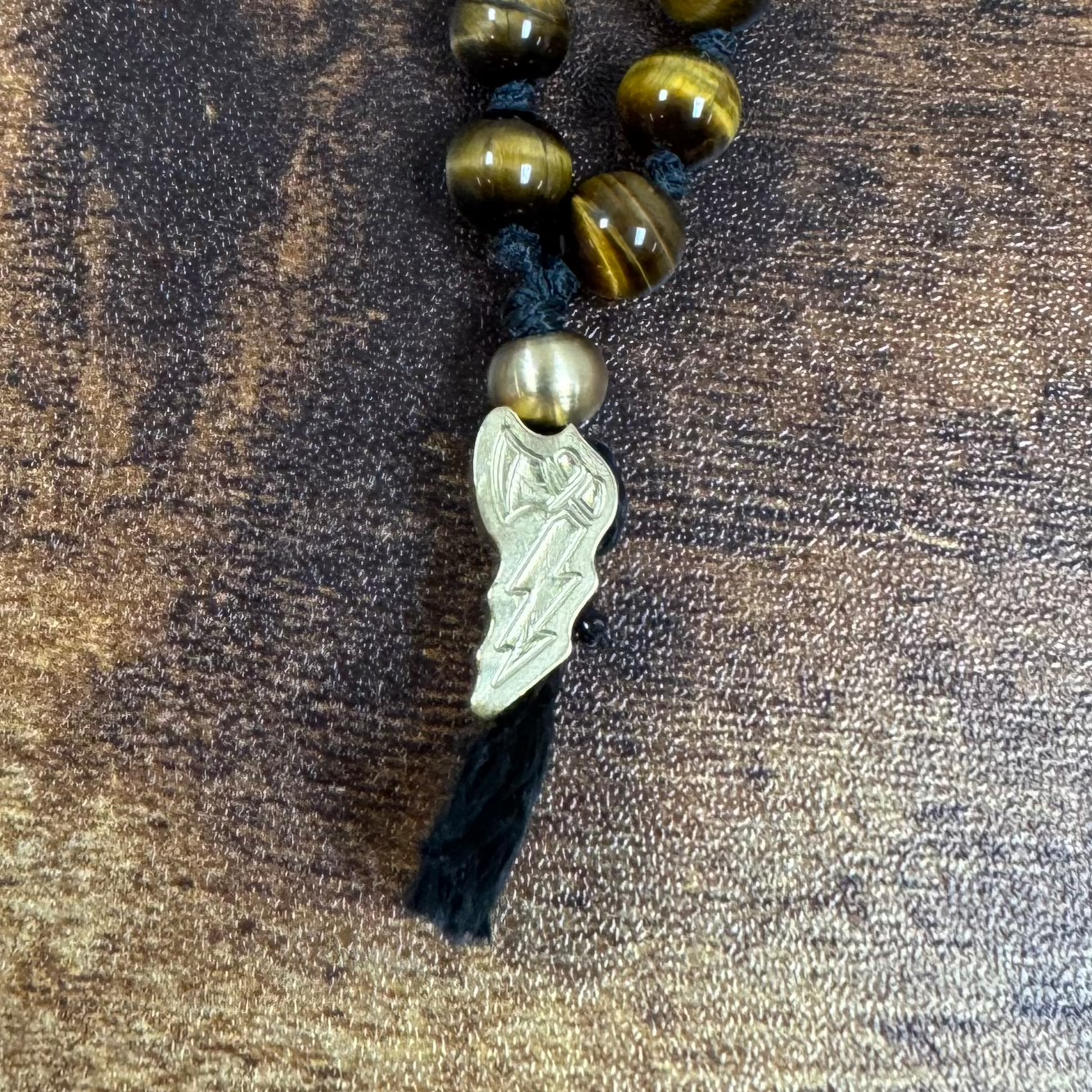 Defy Tomahawk Prayer Style Mala-Tigerseye