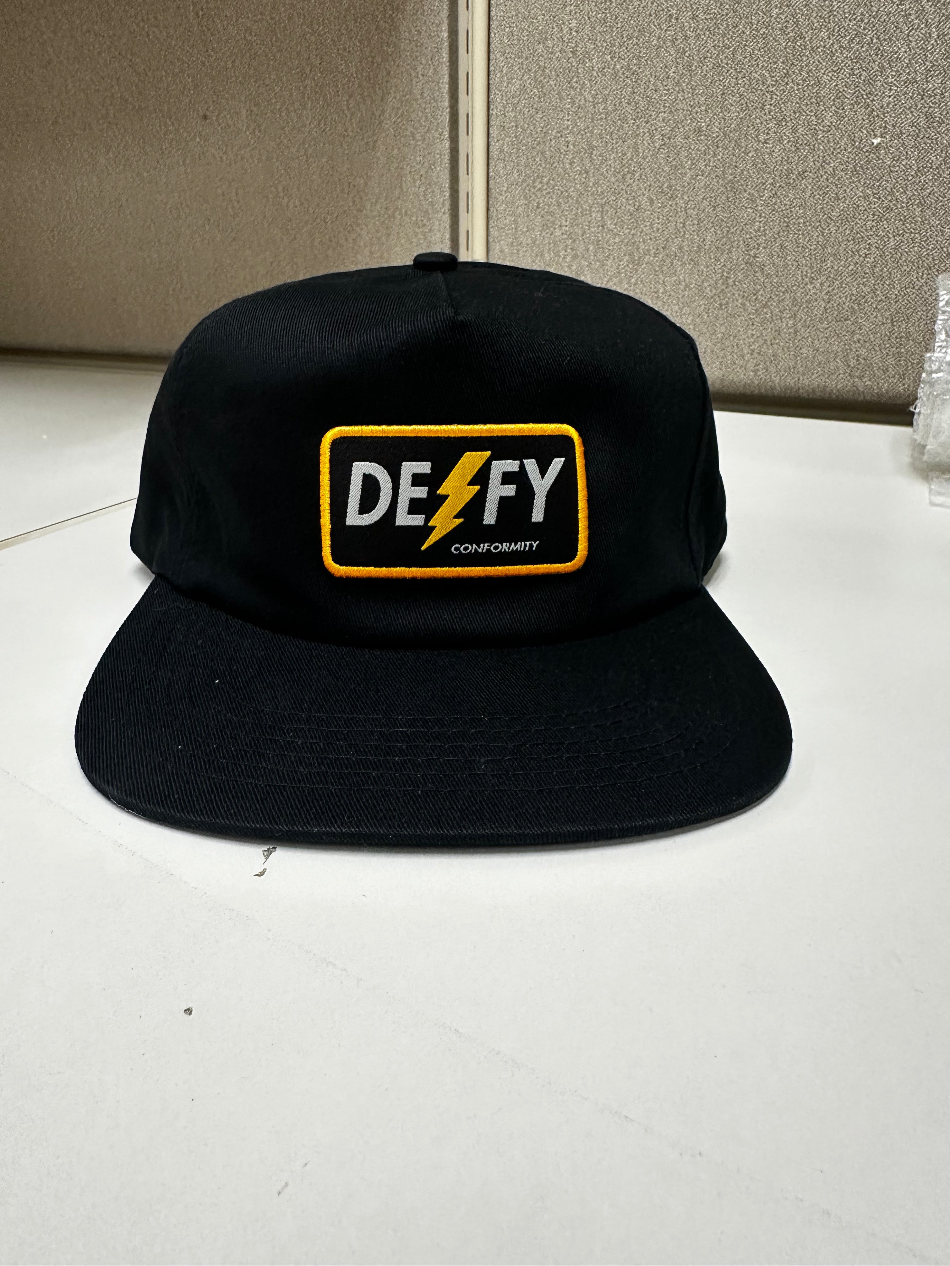 Defy Conformity Patch Snapback Hat - Black