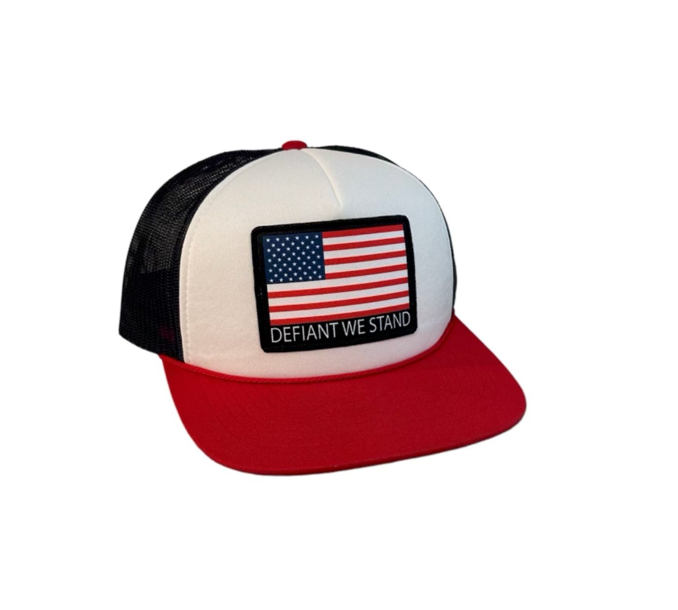 Defiant We Stand White Trucker Hat
