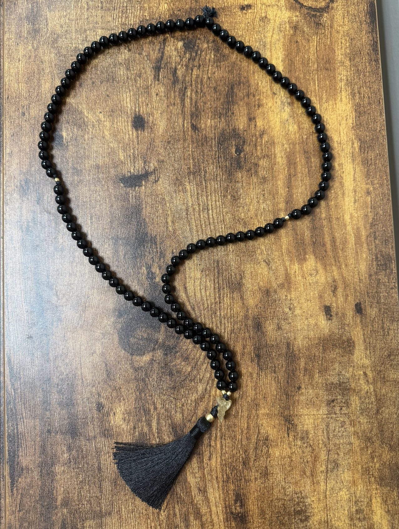 Defy Tomahawk Prayer Style Mala - Obsidian