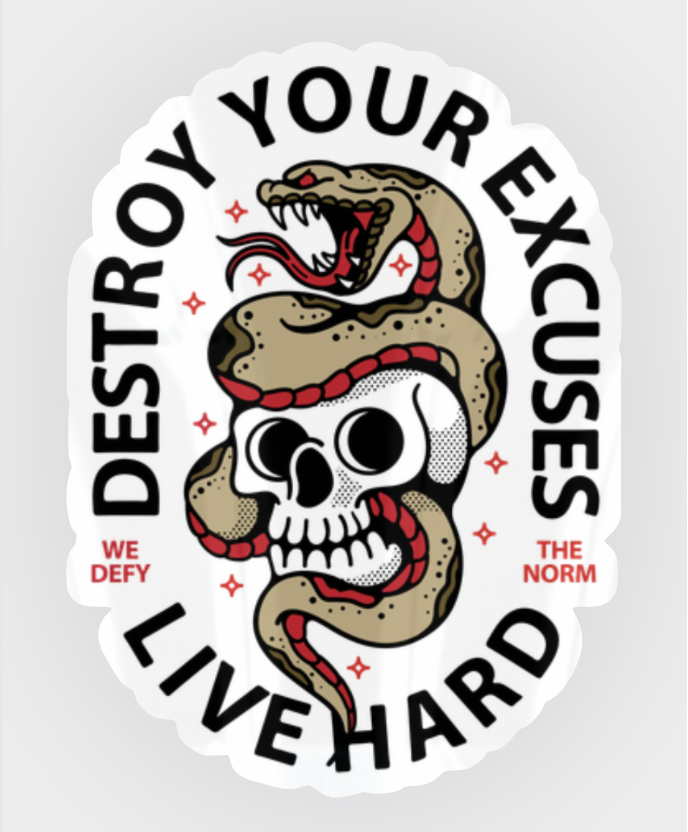 Destroy your Excuses sticker