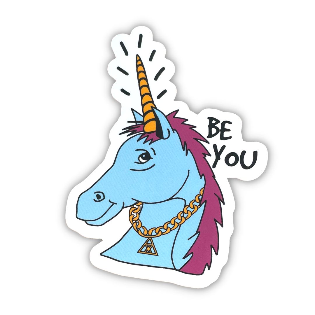 We Defy The Norm Stickers BE YOU - Unicorn Vinyl Sticker