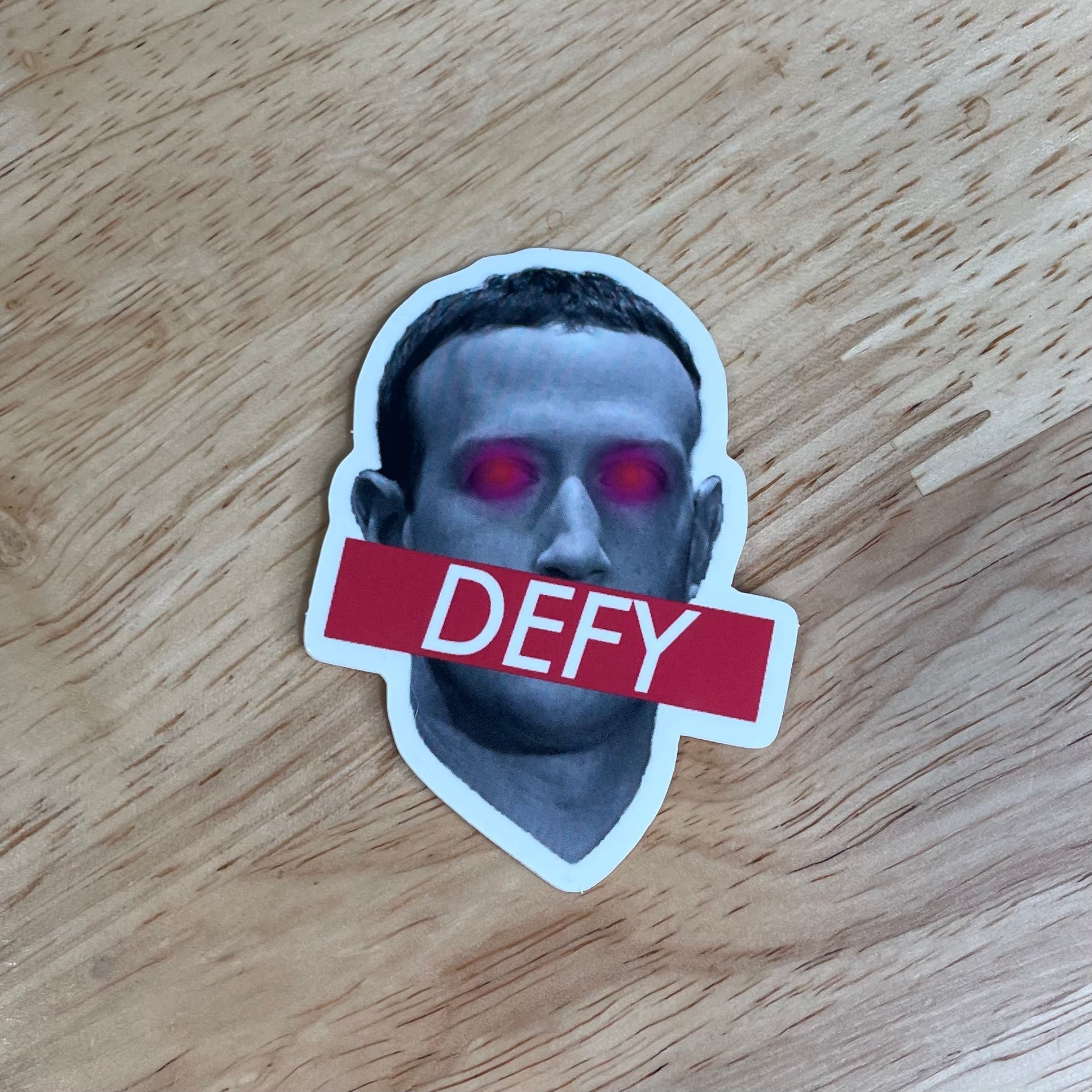 We Defy The Norm Stickers DEFY ZUCK -  Vinyl Sticker