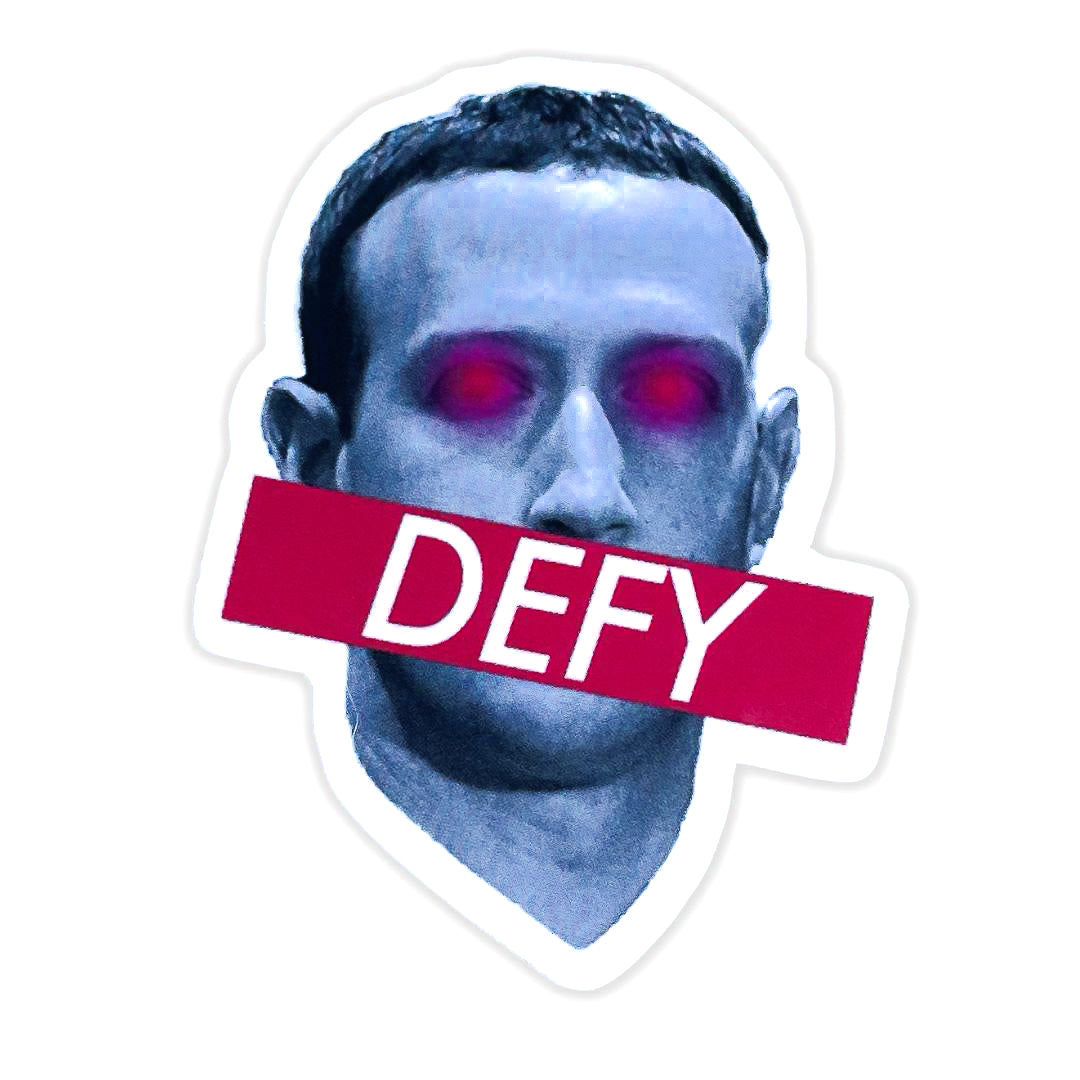 We Defy The Norm Stickers DEFY ZUCK -  Vinyl Sticker