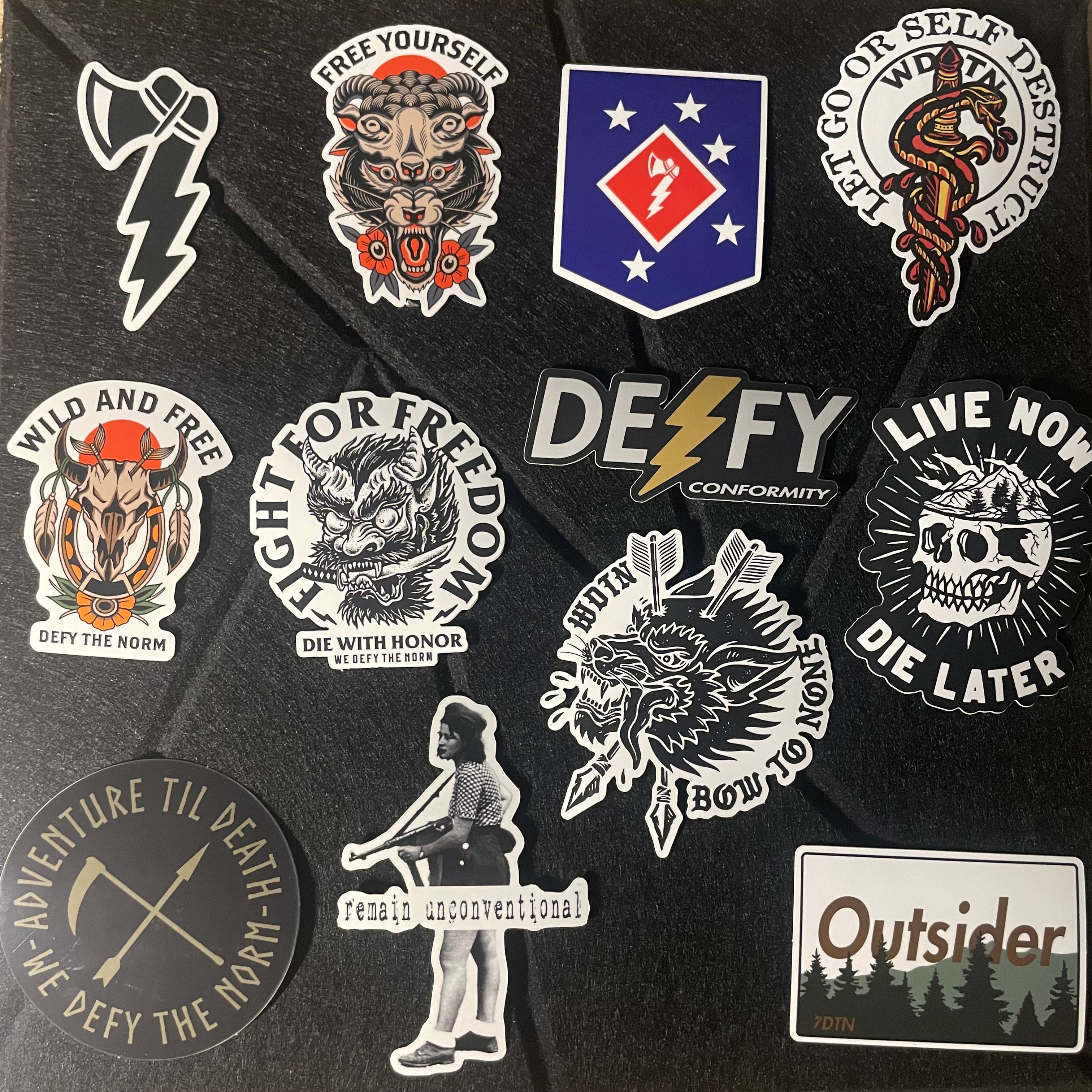 Defy The Norm Ultimate Sticker Pack - 12 Vinyl Stickers - 2024