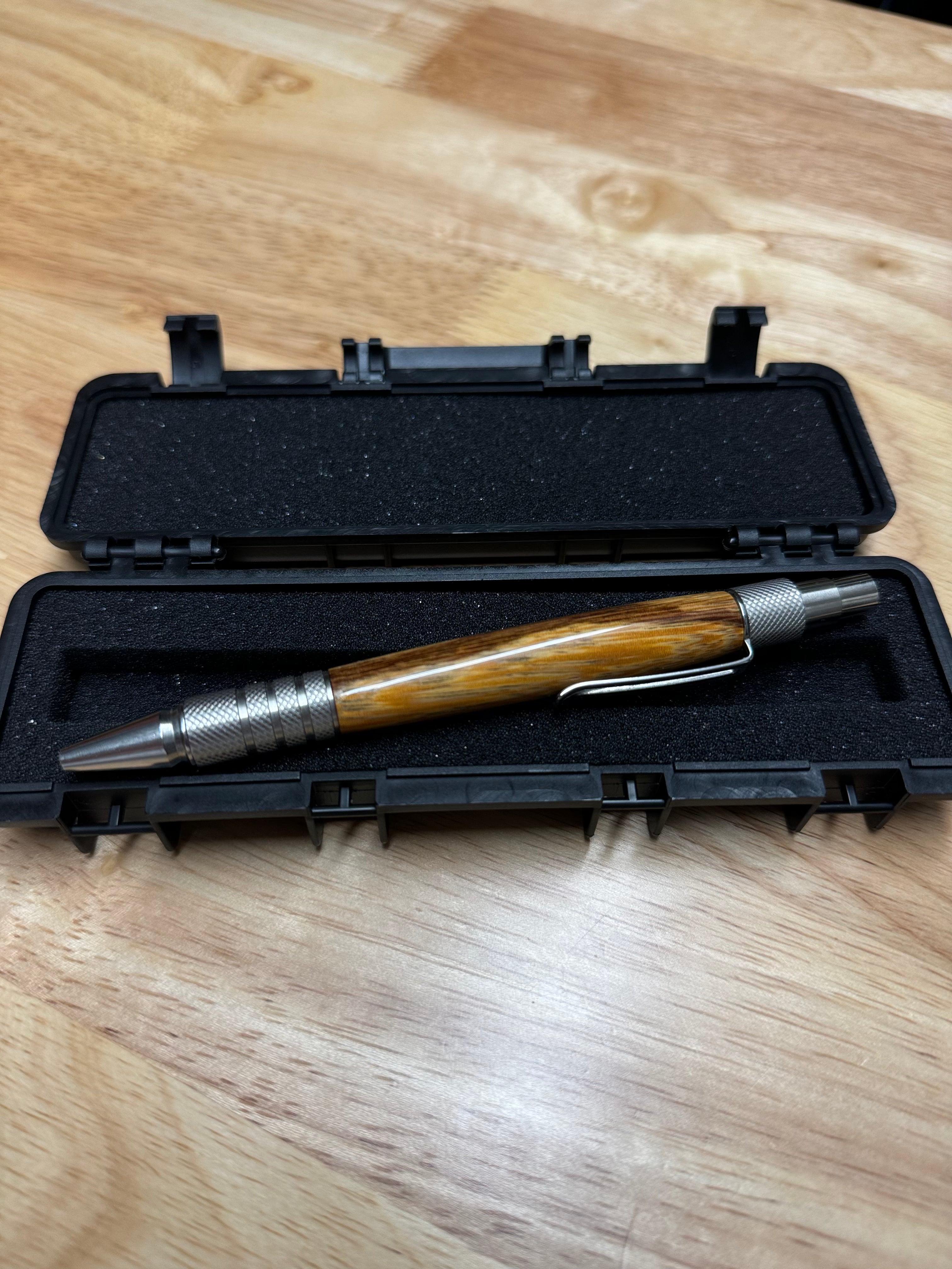 Tigerwood Ebony EDC Self Defense Pen