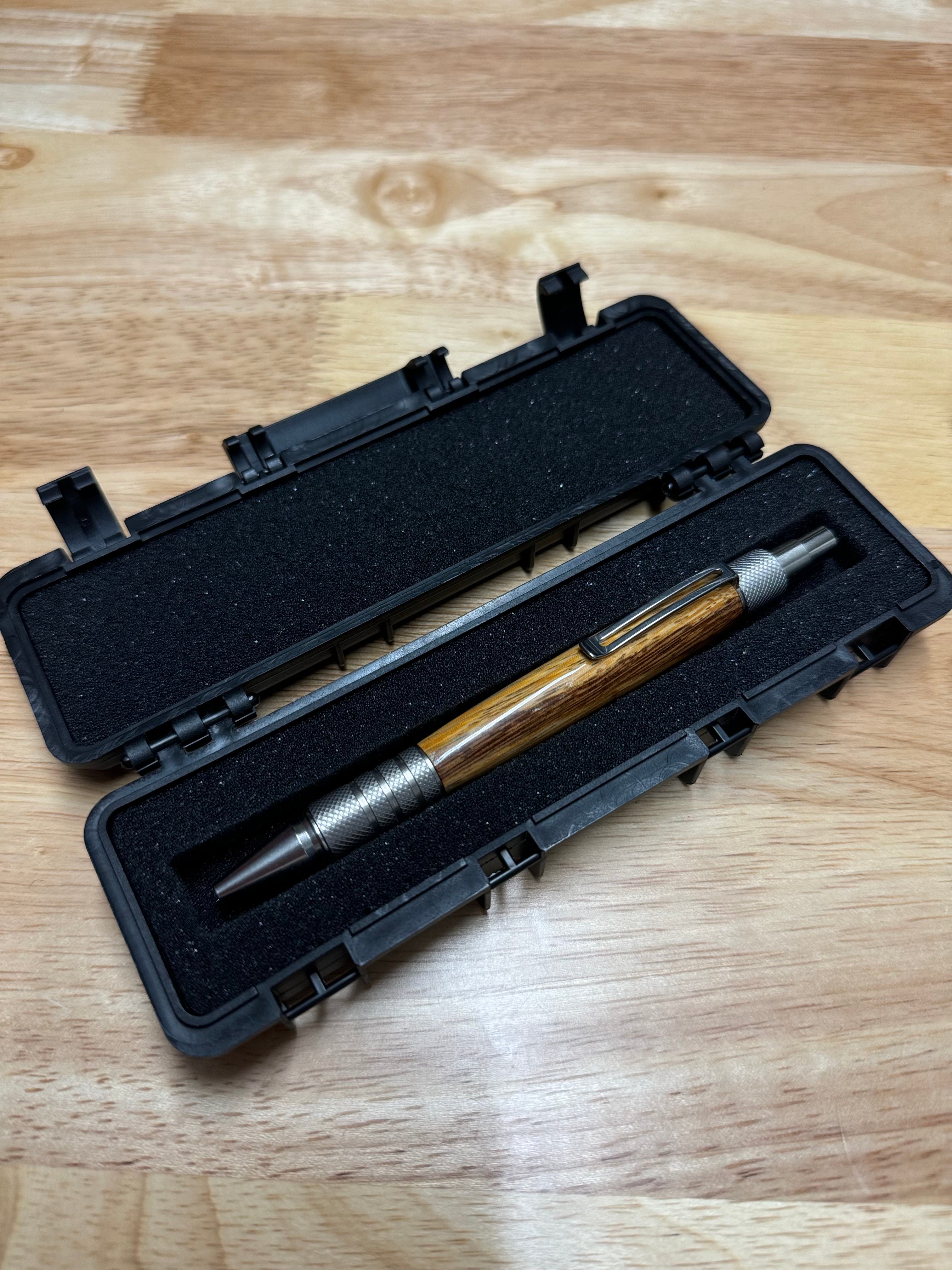 Tigerwood Ebony EDC Self Defense Pen