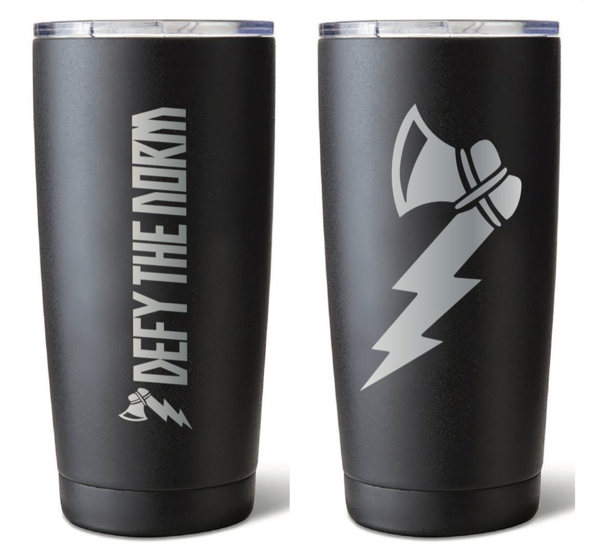 Defy The Norm Tomahawk 20 oz Stainless Steel Tumbler - Black