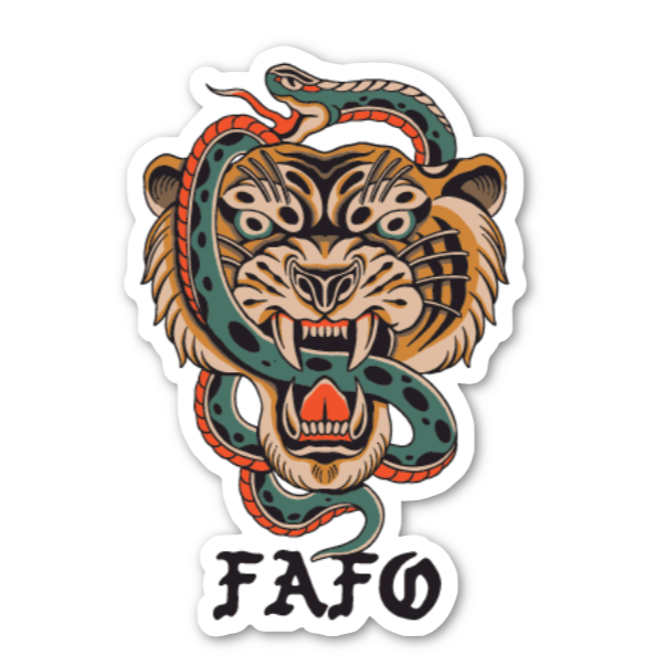 FAFO Tiger - Vinyl Sticker