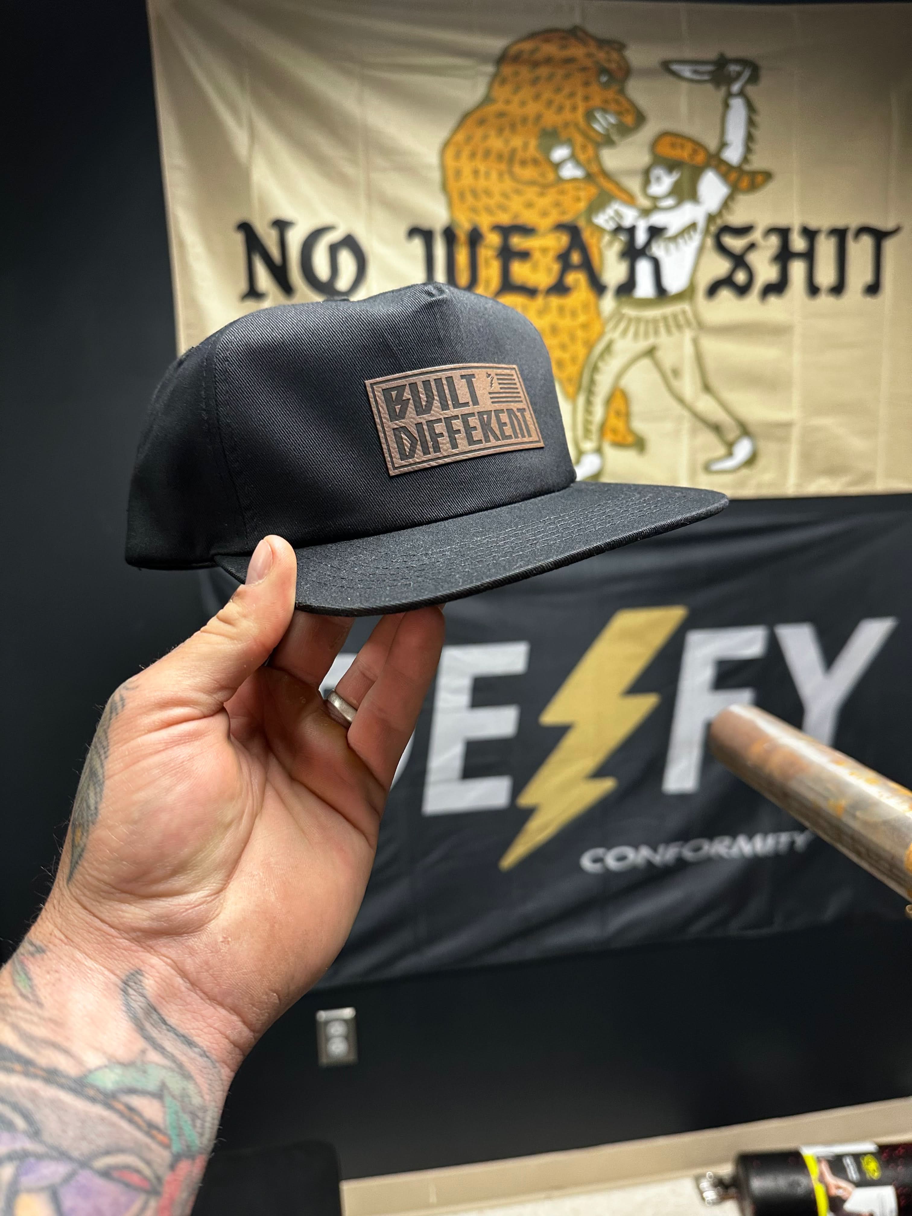 Built Different Patch Snapback Hat