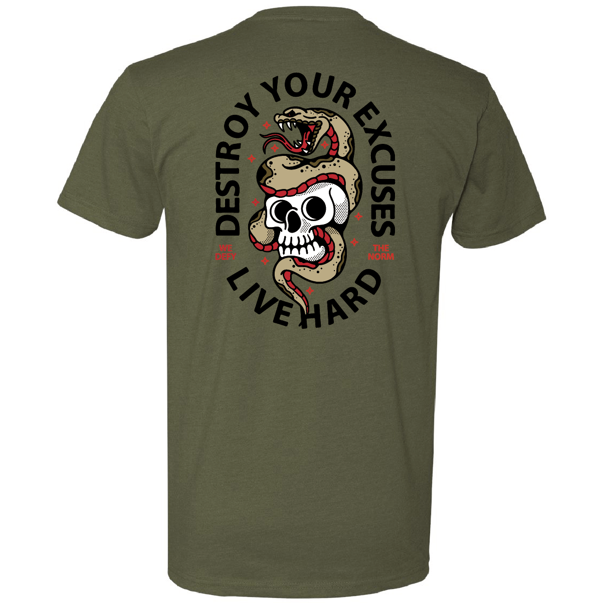 We Defy The Norm Men's Shirt LIVE Hard Men's T-Shirt