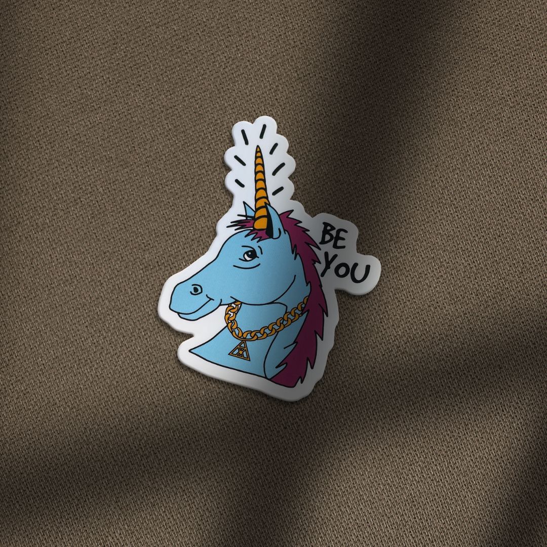 We Defy The Norm Stickers BE YOU - Unicorn Vinyl Sticker