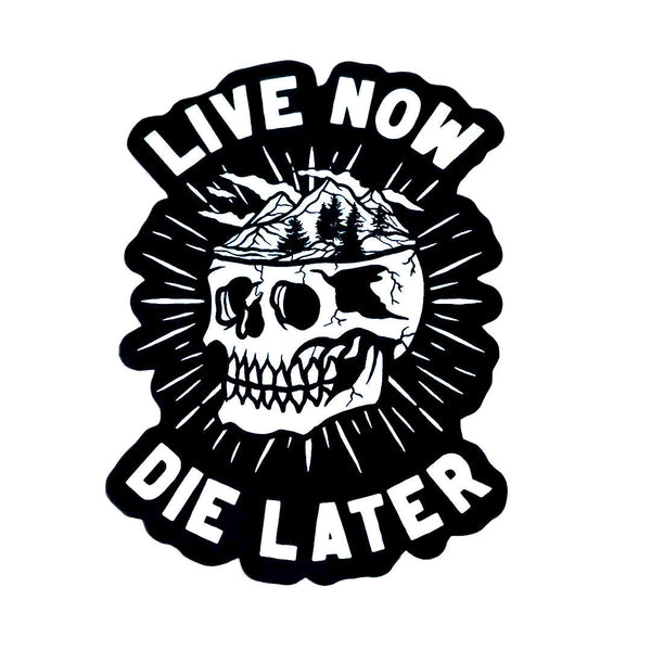 Live Now Die Later - Vinyl Sticker